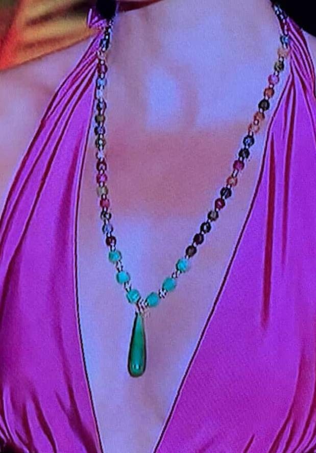 Collier Tentation goutte néphrite laiton doré — Atelier JAGG